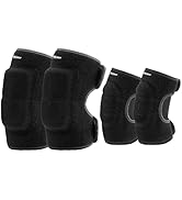 EULANT Adjustable Soft Elbow Pads and Knee Pads for Kids, Child Protective Pad Sets for Bicycle R...