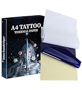 TATOPRT Tattoo Transfer Paper 100 Sheets A4 Size Thermal Temporary Tattoo Stencil Paper for Tatto...