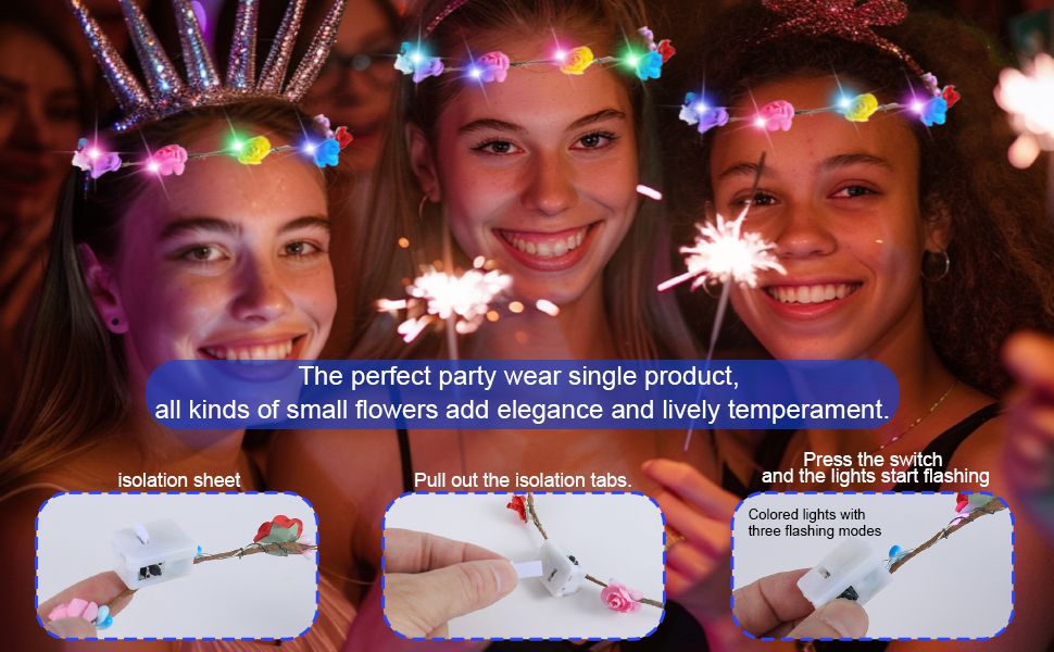 light up flower crown