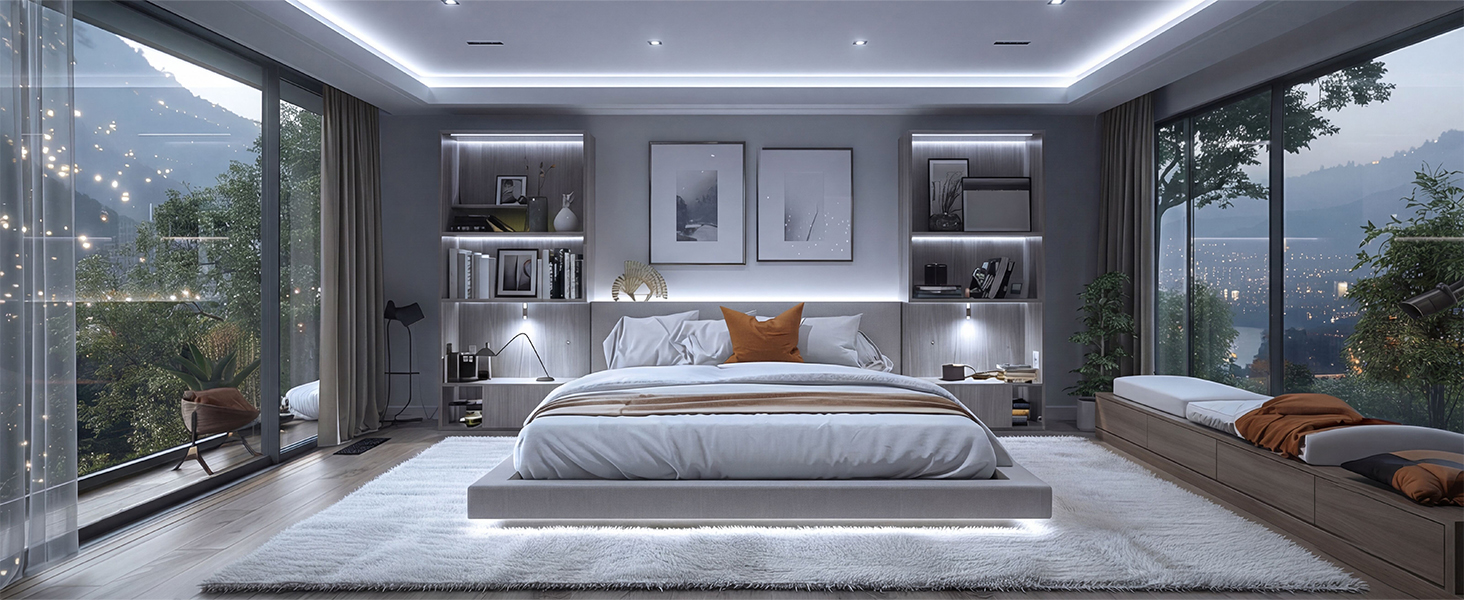 UVTaoYuan white Strip Light is used for bedroom lighting decoration