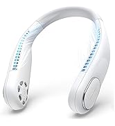 SWEETFULL Portable Neck Fan, Personal Fan Bladeless Fan 4000mAh Hands-Free USB Rechargeable Batte...