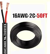 16 Gauge 2 Conductors Premium Electrical Wire 16 AWG Electrical Wire Stranded PVC Cord Copper Cab...