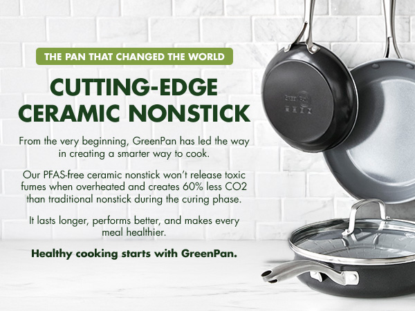 GreenPan, Ceramic Nonstick, PFAS-Free, Non-Toxic, Cookware, Frypans, Swift