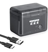 Battery Charger Case for Hero 12 Black Camera, 3-Slot Charger Case for GoPro Hero 12 11 10 9 Repl...