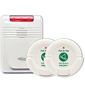 Smart Caregiver Wireless Monitor with 2 Nurse Call Buttons - Cordless Monitor with Two Call Butto...