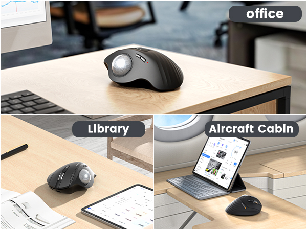 EM01 NL Ergonomic Trackball Mouse