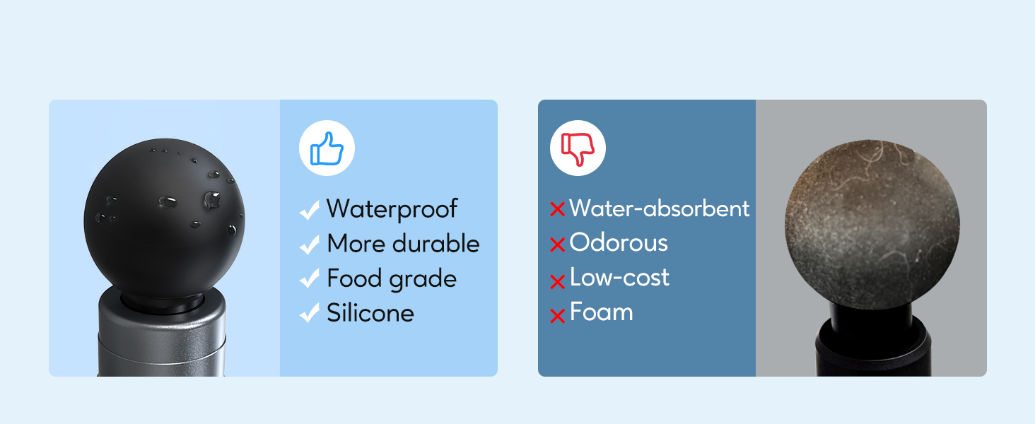 silicone massage heads