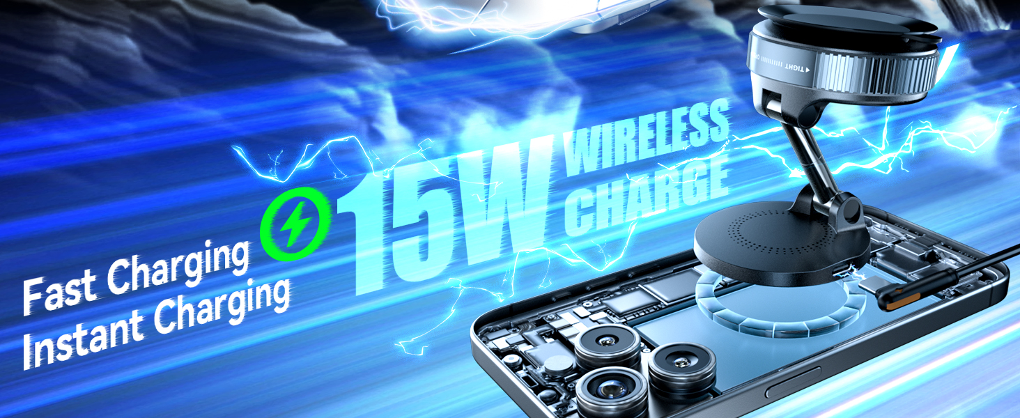 15W Wireless Fast Charging Instant Charging