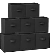 Storage Cubes, 11 Inch Cube Storage Bins (Set of 8), Fabric Collapsible Storage Bins with Dual Ha...