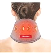 Comfheat Neck Heating Pad with Vibration Massage for Neck Pain Relief, USB Heated Neck Wrap, Soft...