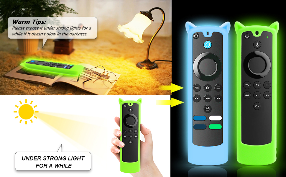 silicone remote cover glow in the dark