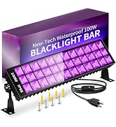 THECHAM 100W LED Black Lights Bar, 104 LEDs, Blacklight Flood Light for Black Light Party, for Gl...