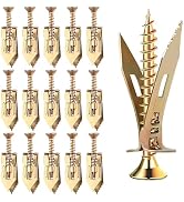 SOPAMI 100PCS Drywall Self-Drilling Anchors with Screws Kit, 50 Metal Sheetrock Anchors and 50 Zi...