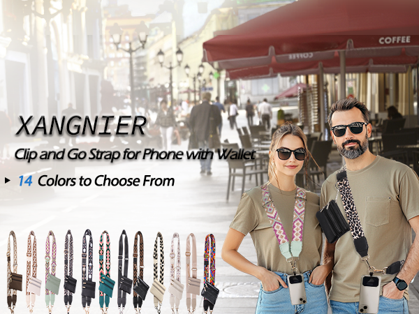 Clip and Go Strap for Phone with Wallet Crossbody