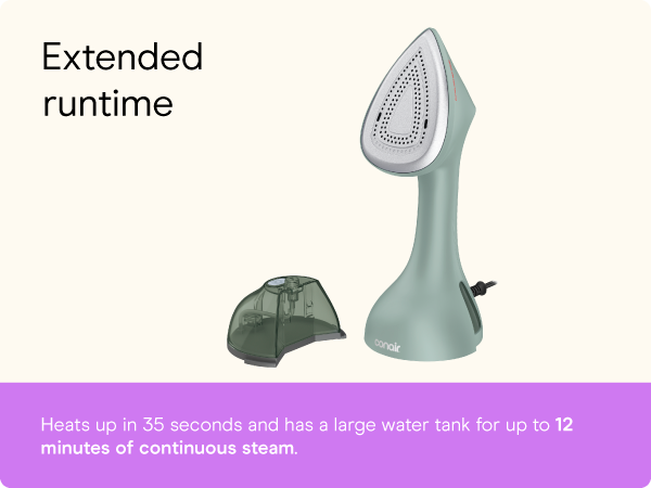 Conair 2 in 1 steamer iron pressing extreme steam clothes large soleplate continuous