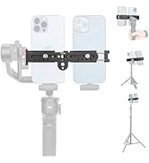 XIXAN Metal Dual Phone Holder Mount Adapter for DJI RS3 Mini/hohem MT2 Gimbal Stabilizer and Floo...