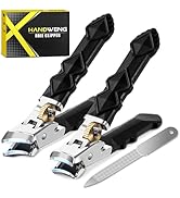 Toenail Clippers for Thick Toenails, Wide Jaw Opening Nail Clippers for Men, Heavy Duty Ingrown T...