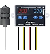 KETOTEK KT100 Humidity Temperature Controller 120V 10A Fahrenheit Digital Thermostat Humidistat C...