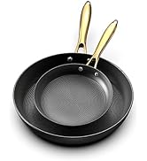 imarku Pots and Pans set, Cast Iron Skillets 2Pcs - 8 inch &amp; 12 Inch Cookware Set, Long Lasting N...