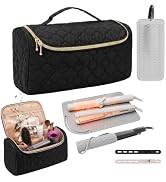 Coobosee Hair Tool Travel Bag Set for Women | Heat Resistant Organizer for Curling Iron, Flat Iro...