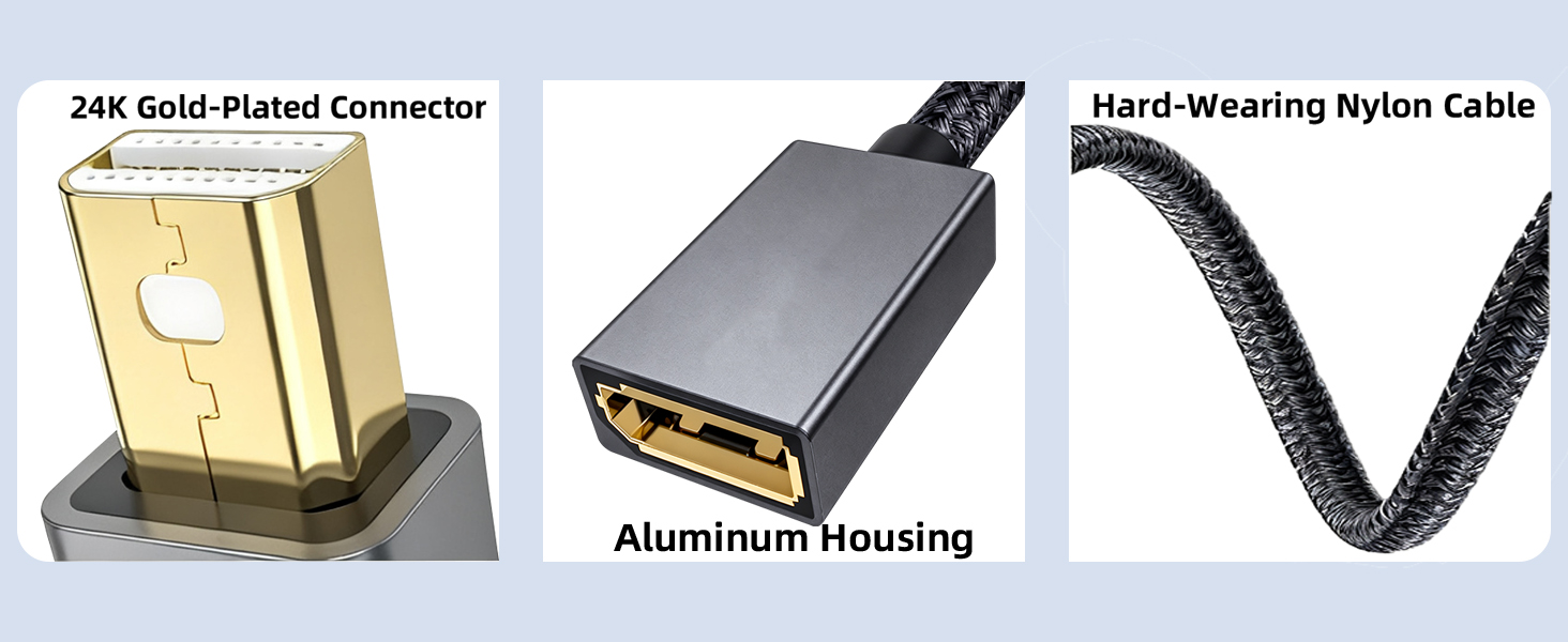 8K Mini DisplayPort to DisplayPort 1.4 Adapter,Thunderbolt 2 Male to DP Female,mini DP to DP