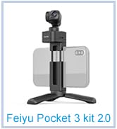 Feiyu Pocket 3 + Phone Holder - Handheld 4K Camera with 3-Axis Gimbal Stabilizer,1/2.3?CMOS,Detac...