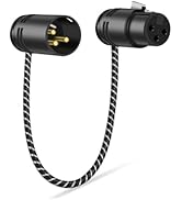 WLTASUY Right Angle XLR Cable,Adjustable-Angle Low-Profile Female XL-R to Male X-LR Microphone Ca...