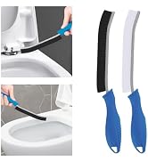 TQRR Toilet Brush, 2 Pcs Bathroom Cleaning Brush, Toilet Scrubber, Deep Toilet Bowl Brush with Ha...