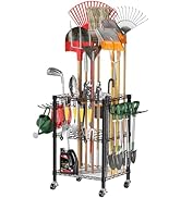 Roxibelt T1 Garden Tool Organizer(With Lockable Wheels)Heavy Duty Garage Tool Storage for Yard,Sh...