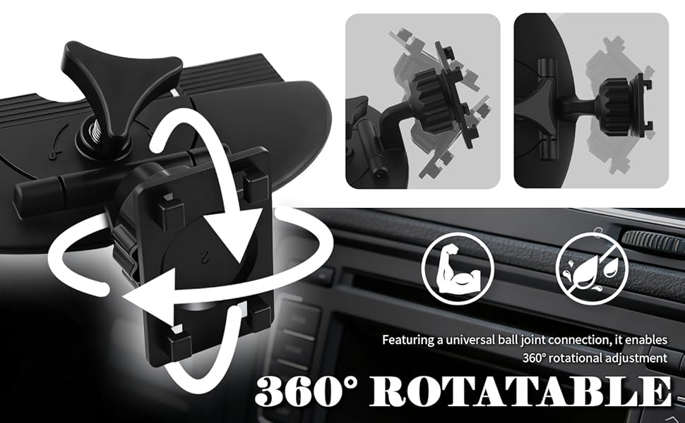 Anti-Vibration CD Mount for Carplay Screen GPS Display