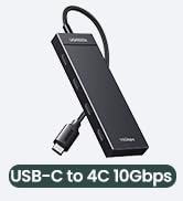 UGREEN USB-C Hub 4-Port 10Gbps Data Only USB 3.2 Hub Multiport Adapter Compatible with MacBook Pr...