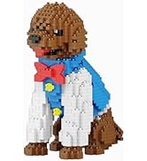 BDYDT Animals Dog Series Poodle(Teddy Dog) Micro Building Blocks Set(1183PCS)-Building Set Model ...