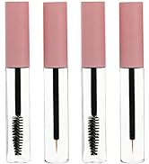 FOMIYES 4pcs 10ML Empty Mascara Tube Eyeliner Lip Gloss Tubes Black Eyelash Cream Container Bottl...