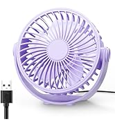 Edvision USB Desk Fan, 5 Inch Mini Portable Fan, 3 Speeds Strong Airflow Personal Desktop Fan, De...