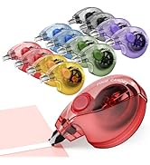 Four Candies Silent Correction Tape, White Correction Tape 12 Pack, 26.2ft, Ergonomic Easy-to-Use...