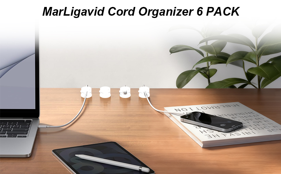 MarLigavid Cable Organizer 6 Pack:your ultimate solution to keep every cord neat and secure.?
