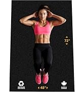 Rubber King Multi-Purpose Exercise Mat - 100% Recycled Thick Rubber Mat for Home Gym Flooring, No...