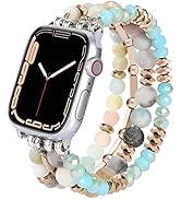 VISOOM Beaded Boho Bracelet Compatible for Apple Watch Band 40mm/38mm/41mm Series 9 8 7 SE Series...