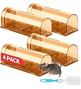 LULUCATCH Humane Mouse Traps 4 Pack, Live Mouse Traps, Catch Release Mouse Traps Indoor for Home,...