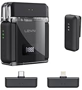 LEVN Wireless Microphone for iPhone/Android/PC, USB-C/Lightning Plug & Play, AI Noise Cancel, 328...