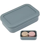 Large Travel Soap Case Leak Proof, Silicone Shampoo Bar Holder, Soap Container with Draining Laye...