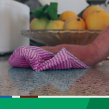 cleaning marble countertop