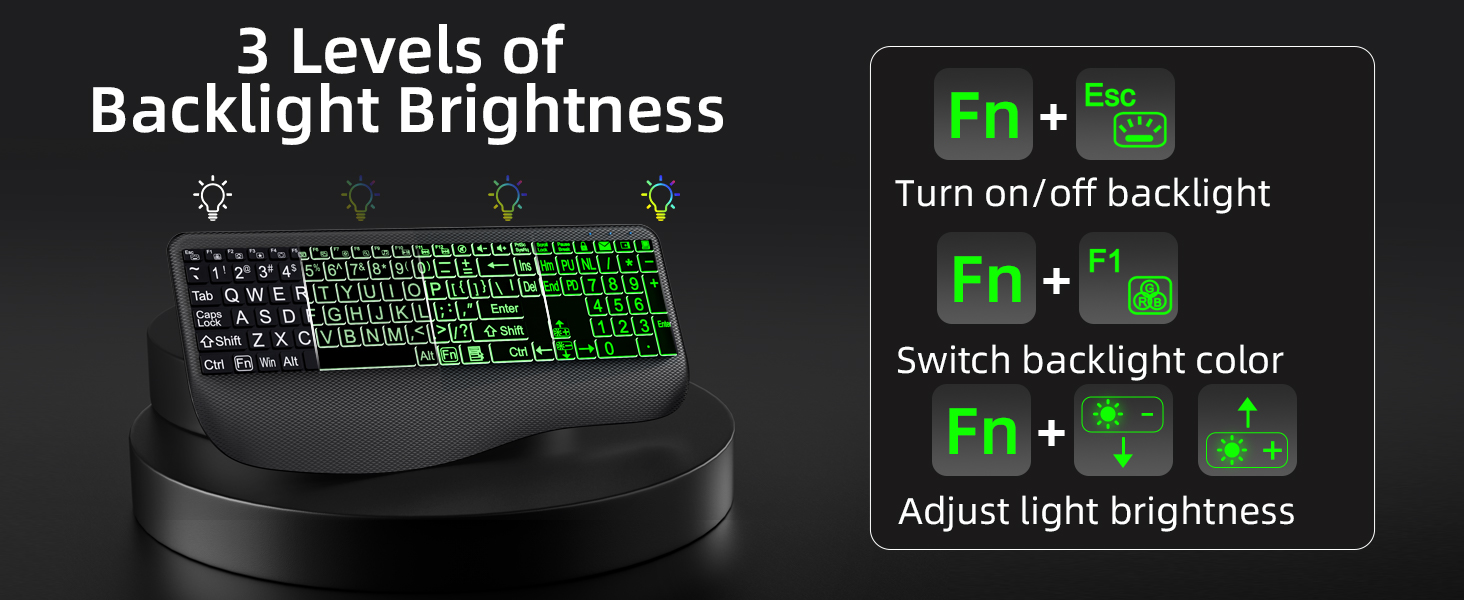 light up keyboard wireless