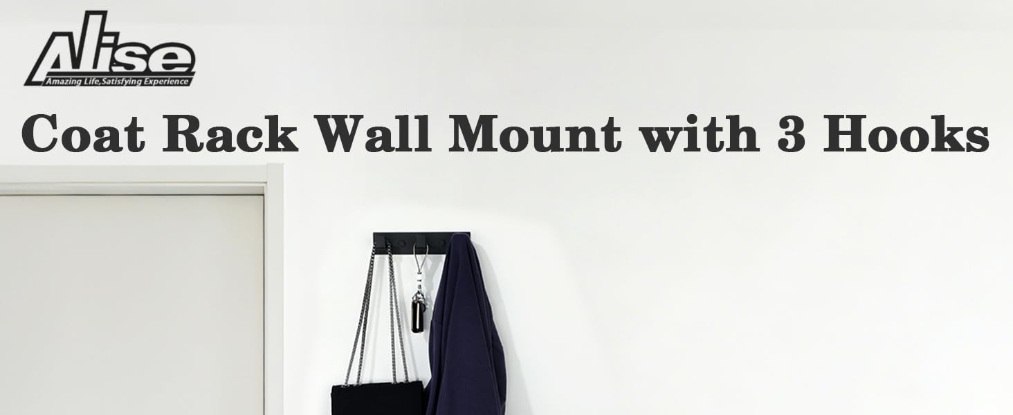Alise Coat Hooks Wall Mount Hat and Coat Rack
