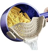 AUOON Clip on Strainer - Silicone Pasta Strainer for Pots Pans and Bowls | Space-Saving Kitchen E...