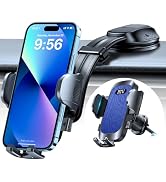 HTU Upgraded Strongest Suction Car Phone Holder Bendable Arm, Never Block View Rotatable Cellphon...