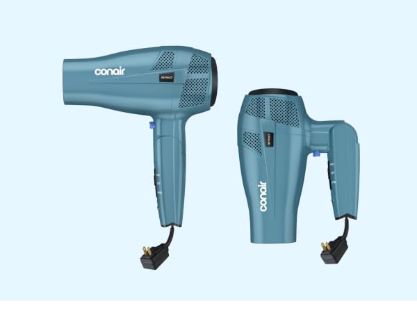 Folded hair dryer