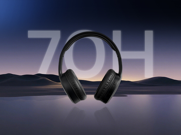 bluetooth headphones 70H long battery life