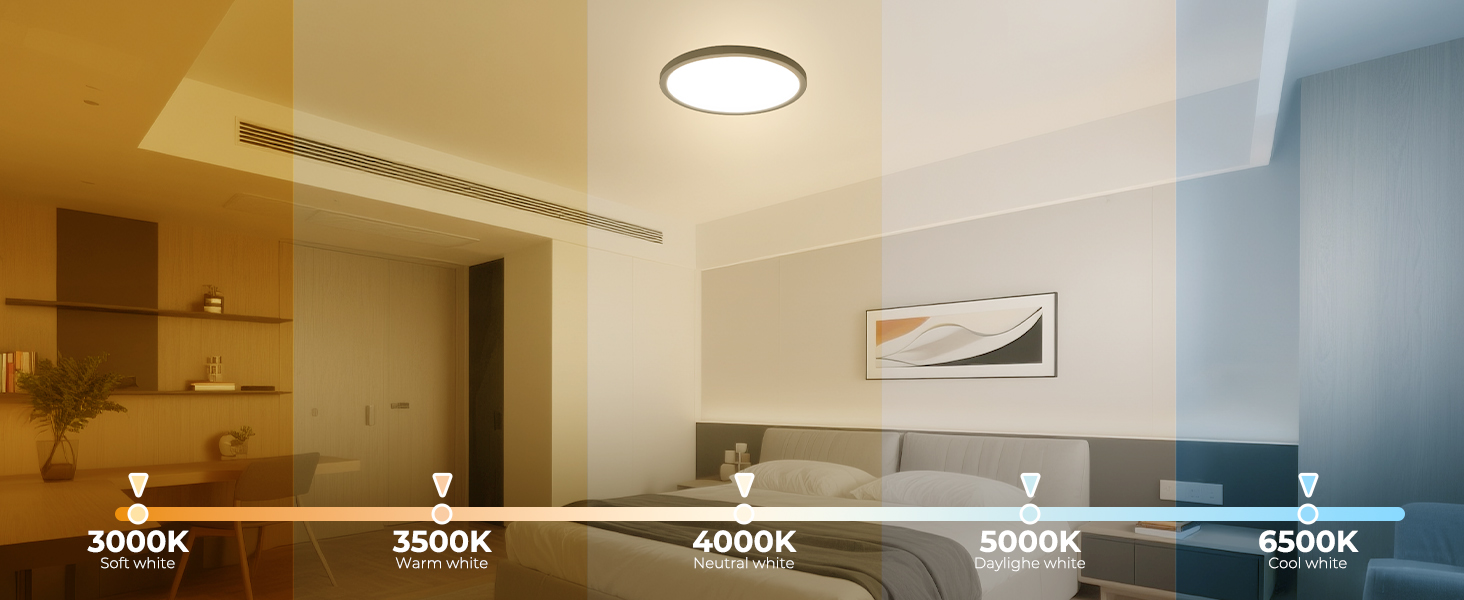 5 color temperatures selectable