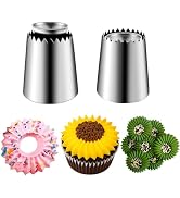 Suuker Sultan Tube Piping Tips Set, Stainless Steel Cake Decorating Tips, Frosting Icing Tips for...